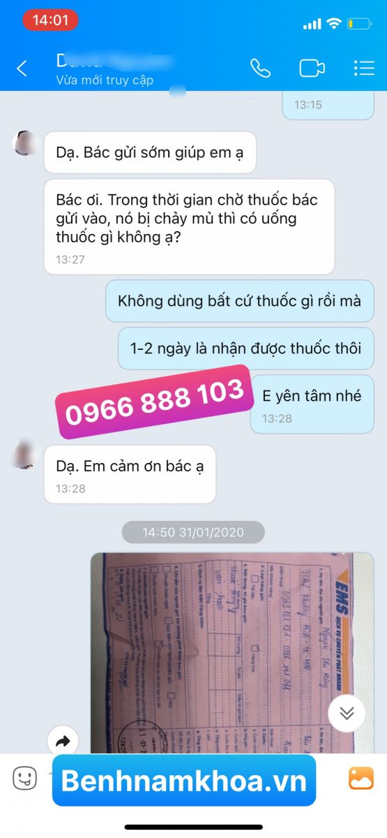Phản hồi chữa bệnh lậu bn Nha Trang 2